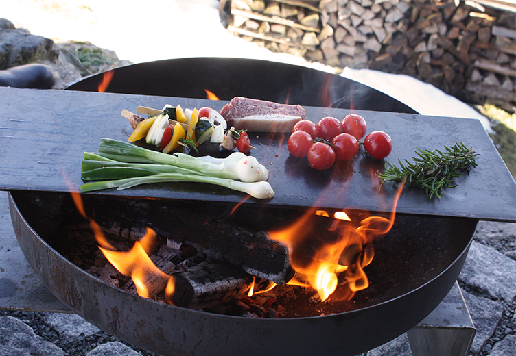 Teppanyaki Platte für Feuerschale 25 x 70 cm