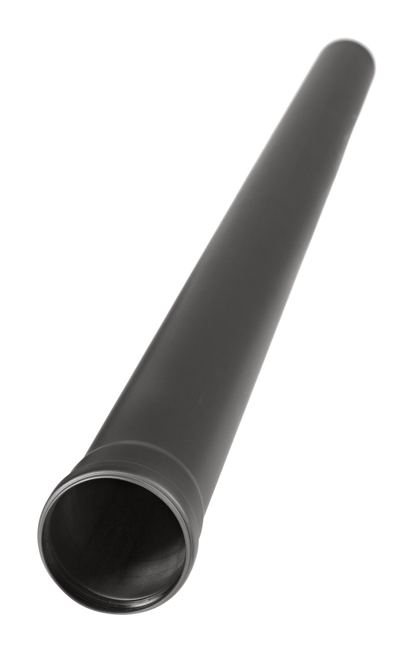 Pellet-Ofenrohr Stahl 1500 mm Ø 100 mm schwarz