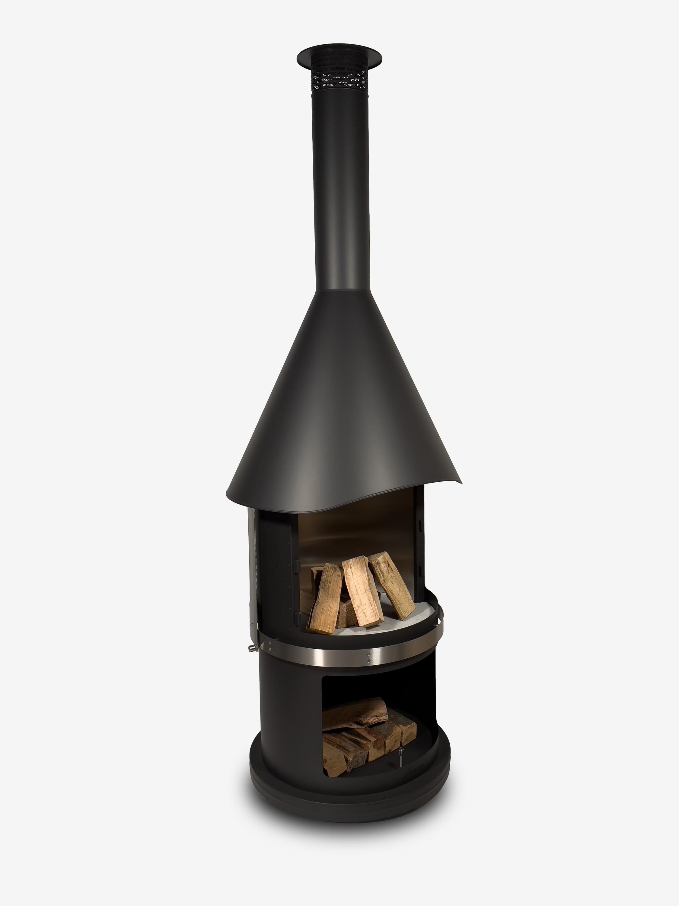 Grillkamin Edelstahl Firestar 800 SWING GLAS