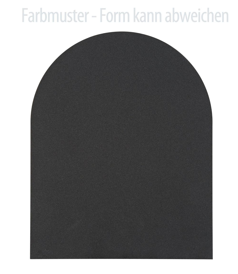 Kamin Bodenplatte, 2 mm Stahl, Sechseck 1000 x 1000 mm, schwarz
