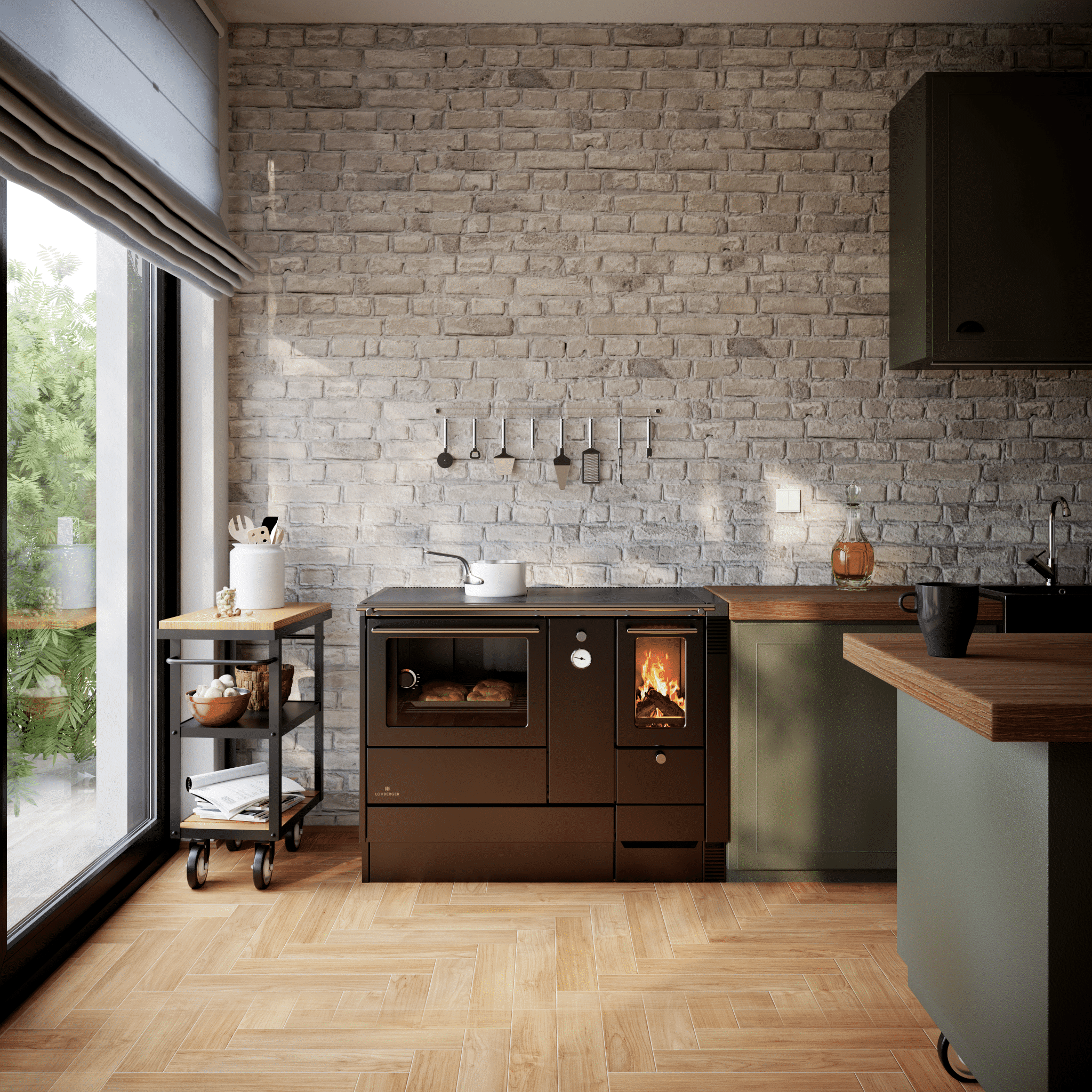 Küchenherd wasserführend Lohberger VARIOLINE AC 105, 8 kW