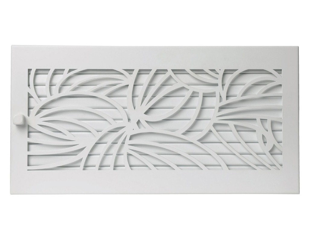 CB-tec Warmluftgitter 45 x 23 cm mit Designblende weiß