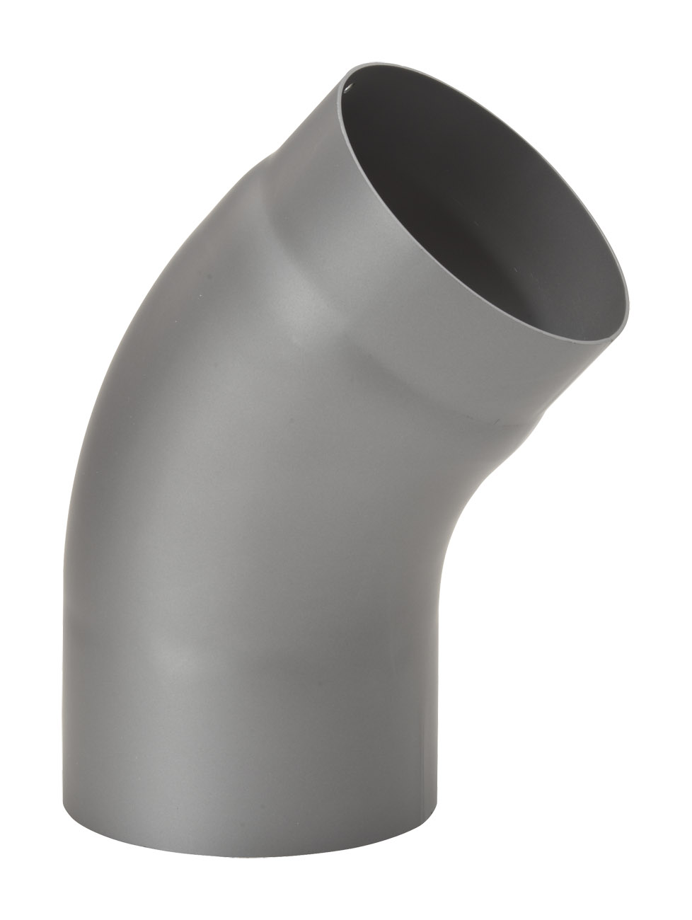 Rauchrohrbogen Stahl 45° Ø 150 mm hellgrau, gezogen