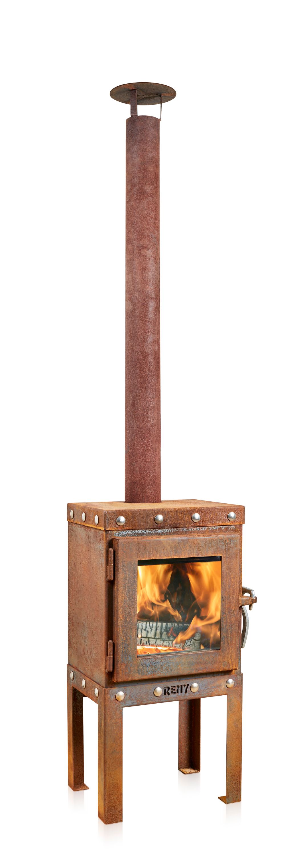 Terrassenkamin Cortenstahl RB73 PIQUIA – gerostet